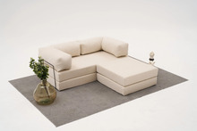 Nurgadiivan Hanah Home Comfort, 190 x 75 x 95 cm, kreemjas