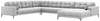 Nurgadiivan Micadoni Mamaia Structured, 327 x 256 x 75 cm, 7-kohaline, helehall, vasak