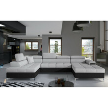 Nurgadiivan Eltap Eduardo, Sawana 21, Soft 11, 202 x 345 x 90 cm, must/hall, vasakpoolne, voodipesukastiga