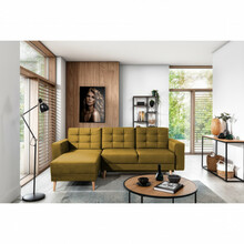 Nurgadiivan Eltap Asgard L, Monolith 48, 162 x 248 x 93 cm, kollane, voodipesukastiga