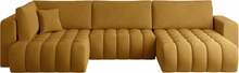Nurgadiivan Eltap Bonito Nube 45, parem, 170 x 340 x 92 cm, kollane, voodipesukastiga