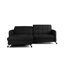 Nurgadiivan Eltap Lorelle, Sawana 14, 160 x 225 x 105 cm, must, vasakpoolne, pesukastiga
