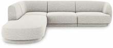 Nurgadiivan Micadoni Home Miley, 252 x 220 x 74 cm, helehall, vasakpoolne