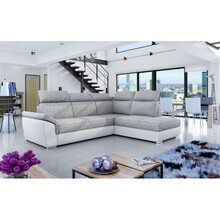 Nurgadiivan Eltap Loreto Berlin 01, Soft 17, 210 x 260 x 102 cm, valge/hall, parem, voodipesukastiga