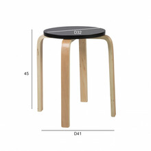 Taburet Home4you Sixty-1, 41 x 41 x 45 cm, pruun/must