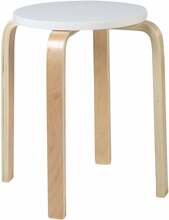 Taburet Home4you Sixty-1, 41 x 41 x 45 cm, pruun/valge