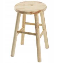 Puidust taburet KADAX, 46 cm, männipuit, pruun