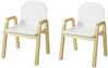 Kõrged taburetid Sobuy KMB24-Wx2, kask/MDF, valge, 2 tk