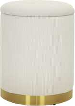 Taburet HOMCOM, 36 x 36 x 44 cm, panipaigaga, terasest alus, kreemjasvalge