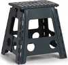 Libisemiskindel kokkupandav taburet Zeller, 38,5 x 31,5 x 39 cm, tumehall