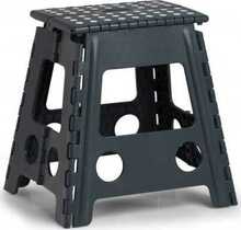 Libisemiskindel kokkupandav taburet Zeller, 38,5 x 31,5 x 39 cm, tumehall