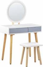 Tualettlaud Beliani Josselin, 80 x 10 x 130 cm, valge/hall, peegliga