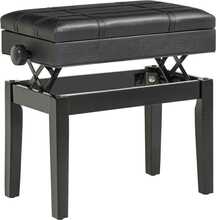 Klaveripink Homcom, 63 x 35 x 46-56 cm, reguleeritava kõrgusega, panipaigaga, must