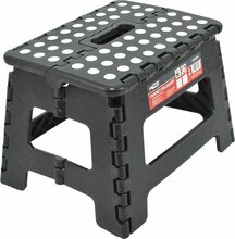 Taburet AWTools, 32 x 25 x 22 cm, must, kokkupandav, 150 kg, M suurus