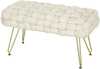 Pehme pink Homcom, 76 x 38 x 41,5 cm, kreemjas/valge