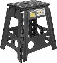 Kokkupandav taburet Geko, 22 x 40 x 39 cm, must, 150 kg