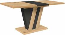 Laiendatav laud BLACK RED WHITE Zatar, 125 - 170 x 75 x 76 cm, must/helepruun