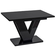 Pikendatav laud Mebel Elite CLARK, 120-160 cm, must läikiv