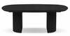 Pikendatav söögilaud Micadoni Home Nido, 200 - 300 x 110 x 75 cm, must tamm