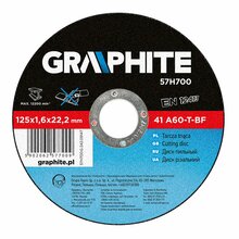 Metallilõikeketas Graphite 41 A60-T-B, 125 x 1,6 x 22 mm