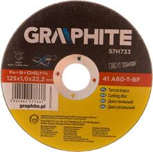 Metalli lõikeketas Graphite 55H572, 125 x 1 x 22,2 mm, 10 tk