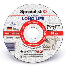 Lõikeketas metallile Specialist+ Long Life, 115 x 1 x 22 mm
