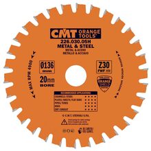 Lõikeketas metallile CMT 226.030.05H, 136 x 1,5 x 20 mm