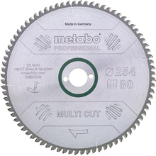 Lõikeketas Metabo 628223000, 254 x 2,4 x 30 mm, Z80