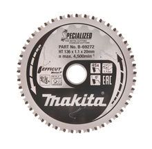 Metallilõikeketas Makita Efficut, 136 x 20 x 1,1 mm, Z45