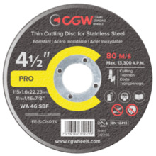 Metallilõikeketas CGW WA 24 SBF Inox, 125 x 3,2 x 22,23 mm