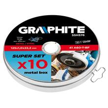 Metalli lõikeketas Graphite 55H576, 125 x 1 x 22,2 mm, 10 tk