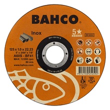 Abrasiivne roostevaba terase lõikeketas Bahco A60S INOX T41, 125 x 1,0 x 22,23 mm