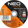 Metalli lõikekettad Neo 08-720, 125 x 1,0 x 22,2 mm, 25 tk
