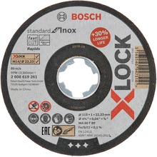 Abrasiivne lõikeketas Bosch 2608619261 X-Lock, 115 x 22,23 mm
