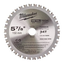 Saeketas metallile Milwaukee 150 x 20 mm, 34 hammast
