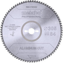 Lõikeketas alumiiniumile Metabo FZ/TZ, 305 x 30 x 84 mm