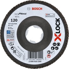 Kroonlehine lihvketas Bosch X-Lock X571, 115 x 22,23 mm, K120