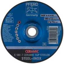 Lihvketas Pferd E180-7 Ceramic SGP Steelox, 180 x 22,23 mm