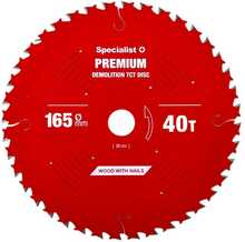 Lõikeketas Specialist+ Demolition PREMIUM, 165 x 40T x 20 mm
