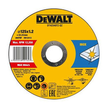 Metallilõikeketas Dewalt DT42340TZ-QZ, 125 x 1,2 mm, 10 tk
