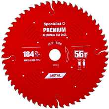 Lõikeketas alumiiniumile Specialist+ Premium, 184 x 56T x 20/16 mm