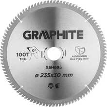 Saeketas alumiiniumile Graphite 55H695, 235 x 30 mm, 100 hammast
