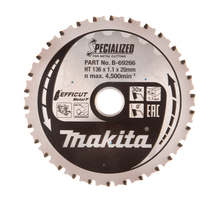 Metalli saeketas Makita B-69266 Efficut, 136 x 1,1 x 20 mm, 30T