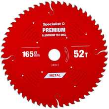 Lõikeketas SPECIALIST+ Premium, 165 x 1,2 x 20 mm, 52 hammast, alumiiniumile