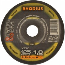 Metalli lõikeketas Rhodius XT70, 125 x 1 x 22,23 mm
