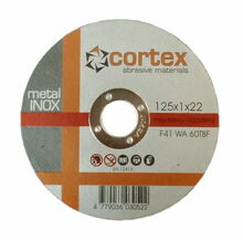 Metallilõikeketas Cortex, 125 x 1 x 22 mm, roostevabale terasele