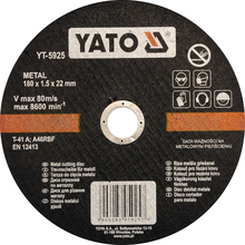 Metalli lõikeketas Yato YT-5925, 180 x 1,5 x 22 mm