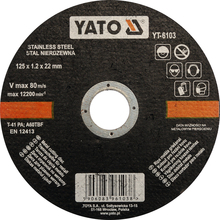 Metalli lõikeketas Yato YT-6103, 125 x 1,2 x 22 mm