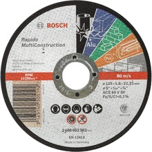 Abrasiivne lõikeketas Bosch C60 T BF, 125 x 1,6 x 22,23 mm
