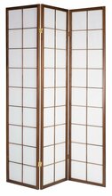 Vahesein Home4you Oriental, 3 paneeli, 132 x 2,2 x 179 cm, pähkel